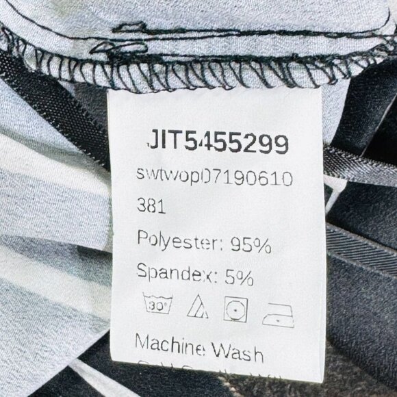 SHEIN Women's Shorts Polyester Black White Striped Tie Belt Stretch Waist Size M - Picture 6 of 9